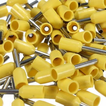 100pcs AWG 22 Gelber Draht Copper Crimp Insulated Cord Pin End Terminal