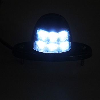 6 LED s Number Plate License Licht Trailer LKW Boots Lampenreflektor