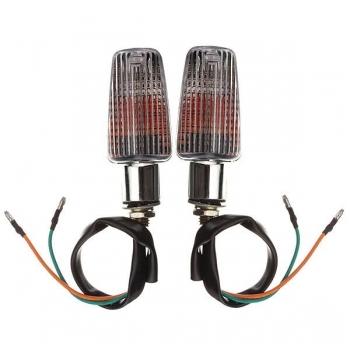 Universal Chrome Motorrad Blinker Signalleuchten Amber Light