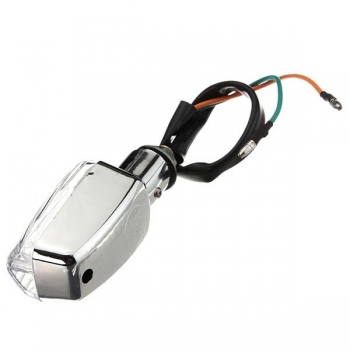 Universal Chrome Motorrad Blinker Signalleuchten Amber Light