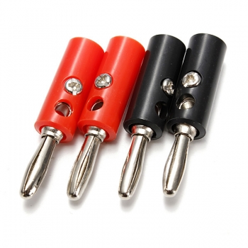 4pcs Eisen Pin Bananenstecker Speaker Schraube Leitungs Kabel Steckverbinder, 4 mm