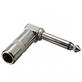 6.3mm 1/4 Zoll rechtwinklig Klinkenstecker Steckverbinder Audio Mikrofon