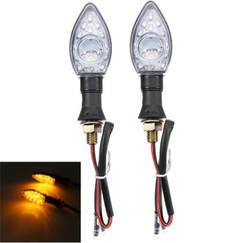 12V 13 LED s Schwarz Motorrad Blinker Licht Runde Objektiv