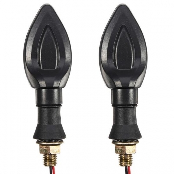 12V 13 LED s Schwarz Motorrad Blinker Licht Runde Objektiv