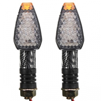 12v Motorradumdrehung LED leichter orange Bernsteinanzeigekohlenstoff