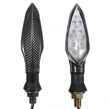 12V 16 LEDs Carbon Motorrad drehen Licht Blinker Lampe