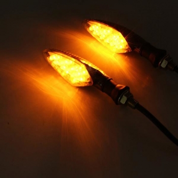 12V 16 LEDs Carbon Motorrad drehen Licht Blinker Lampe