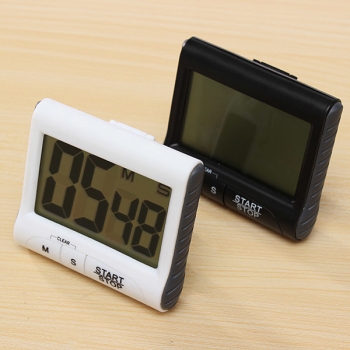 LCD Digital Kitchen Timer Count Down Up Clock lauter Alarm Schwarz Weiß