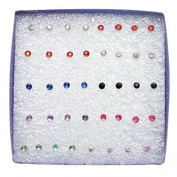 20 Paare netter Plastik Ohrringe Kristall Strass Ohrstecker Schmuck