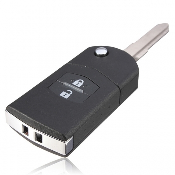 2 Knopf Fern Folding Key Flip Shell Fall Uncut Blank für Mazda