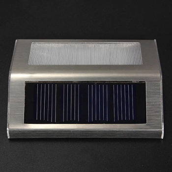 2X Weiß Solar Power LED Treppen Pathway Garten Yard Wandleuchte