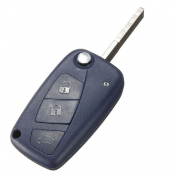 Auto Schlüssel Shell Fall FOB 3 Taste für Fiat Panda Punto Bravo Marineblau