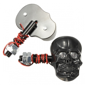 Motorrad Skeleton Kopf Schädel Blinkeranzeige 12V 0.5W