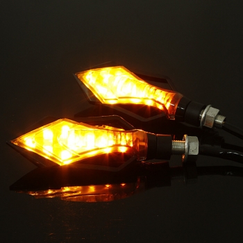 2x 9 LED Motorrad Motorrad Blinker Blinker Leuchten Bernstein