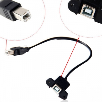 30cm USB 2.0 B Stecker auf USB B Buchse Druckplattenmontage Kabel