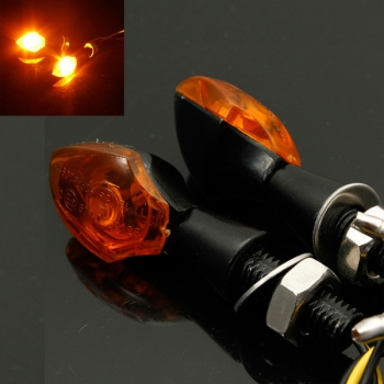 2x Universalmotorrad LED Drehen Indicator Light E-Prüfzeichen 12V 