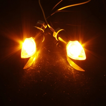 2x Universalmotorrad LED Drehen Indicator Light E-Prüfzeichen 12V 