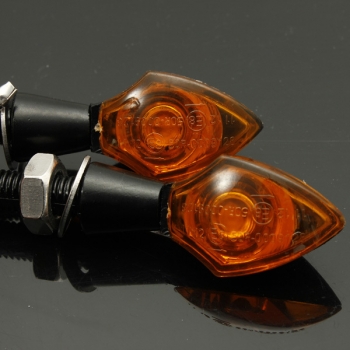 2x Universalmotorrad LED Drehen Indicator Light E-Prüfzeichen 12V 