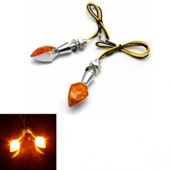 2x Universalmotorrad LED Blinker-Kontrollleuchte E Zeichen 12V