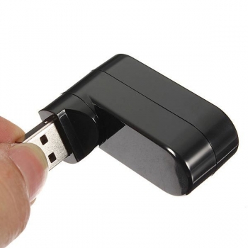 Mini 3 Port USB 2.0 Externe Drehen Teiler Adapter Hub für PC Laptop