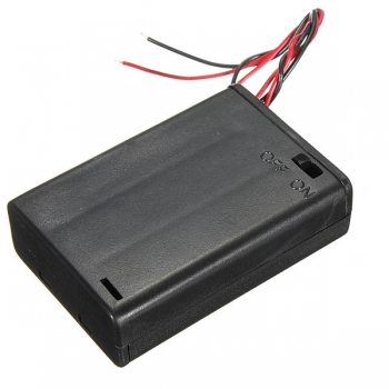 3 X AA Batterie Halter Kasten Geschlossene Box OFF / ON Schalter mit Wires
