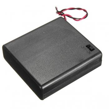 4 X AA Batterie Halter Kasten Geschlossene Box OFF / ON Schalter mit Wires