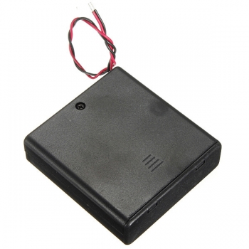 4 X AA Batterie Halter Kasten Geschlossene Box OFF / ON Schalter mit Wires