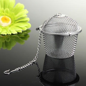 Edelstahl Spice Tea Filter Kräuter Locking Infuser Ineinander greifen Kugel