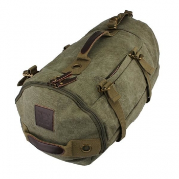 Doppelnutzung Männer Leinwand Wandern Camping Kaffee Khaki Rucksack