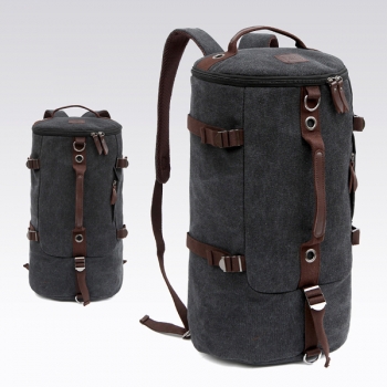 Doppelnutzung Männer Leinwand Wandern Camping Kaffee Khaki Rucksack