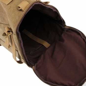 Doppelnutzung Männer Leinwand Wandern Camping Kaffee Khaki Rucksack
