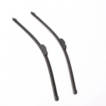 2PCS Universalauto 22Inch Wind-Schild-Wischerblätter mit J-Haken Schwarzes