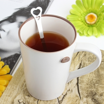 Rostfreier Stahl herzförmiger Tee infuser Siebfilterlöffel