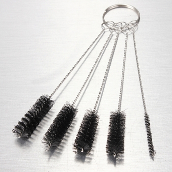 5pcs Nylonbürste Shank Tabak Rohr Reinigung Edelstahl