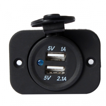 USB Buchse Plattenmontage Doppel Hafen Auto Accessory Power Outlet 5V 2.1A