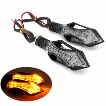 12 Led Motorrad Blinker Licht Bernstein Blue Lamp