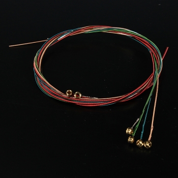  6 Regenbogen bunte Farb Saiten Set für Akustikgitarre 1M