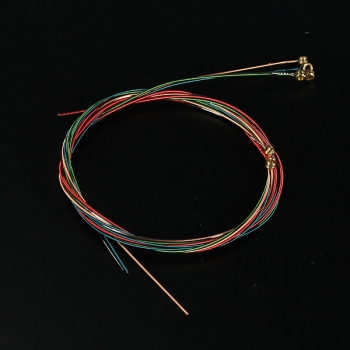  6 Regenbogen bunte Farb Saiten Set für Akustikgitarre 1M