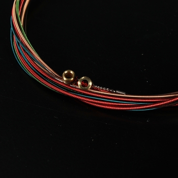  6 Regenbogen bunte Farb Saiten Set für Akustikgitarre 1M