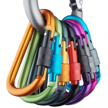 5PCS Sicherheits-Wölbungs-Aluminiumcarabiner-Schlüsselketten-Schnellverschluss-Verschluss Multicolours für das kampierende Wandern