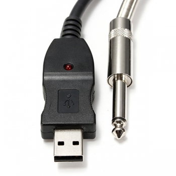 Gitarre Bass 6.3 mm Zum USB Link Connection Instrumentenkabel 3M