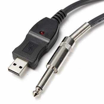 Gitarre Bass 6.3 mm Zum USB Link Connection Instrumentenkabel 3M