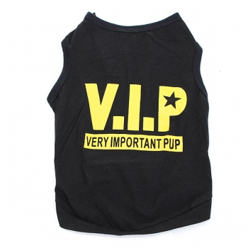 VIPhaustier bekleidet HundT-Shirt des jungen Hunds sehr wichtiger junger Hund schwarze Kleidungsweste