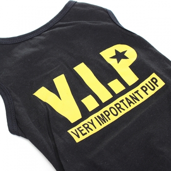 VIPhaustier bekleidet HundT-Shirt des jungen Hunds sehr wichtiger junger Hund schwarze Kleidungsweste
