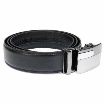 Männer automatische Wölbung Business Leather Black Belt 