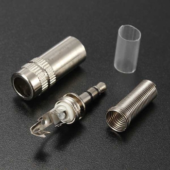 3.5 mm 3 Pole Silber Male Reparatur Kopfhörer Audio Jack Steckverbinder