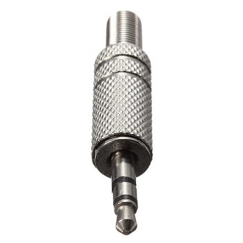 3.5 mm 3 poliger Reparatur Kopfhörer Audio Jack Steckverbinder Silber 