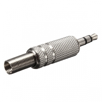 3.5 mm 3 poliger Reparatur Kopfhörer Audio Jack Steckverbinder Silber 