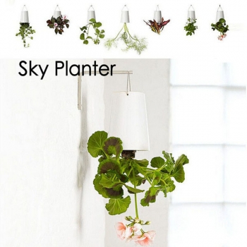 Startseite Garden Decor Sky Planter Hanging Flower Pot Upside Down Blumentopf