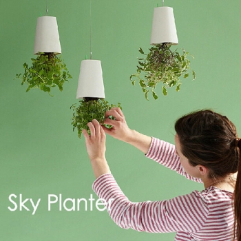 Startseite Garden Decor Sky Planter Hanging Flower Pot Upside Down Blumentopf